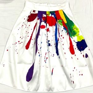 2 Large paint splatter design skirts.